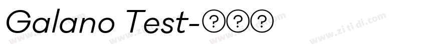 Galano Test字体转换
